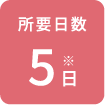 所要日数5日